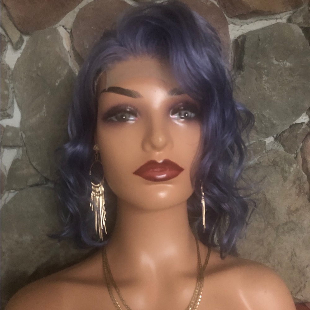 Custom dyed Brazilian Virgin Lace Closure Wig 14”